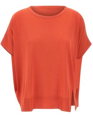 Elena Miro Round-Neck Knitwear - Orange