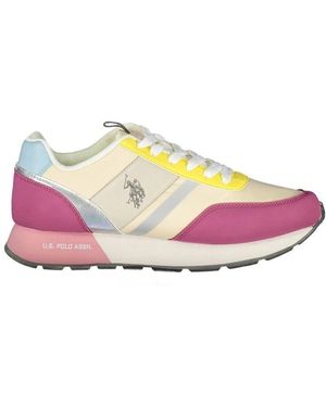 U.S. POLO ASSN. Lila Nylon Sportschuh Mit Logo - Pink