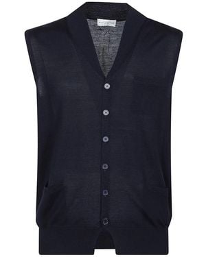 Ballantyne Sleeveless Jumpers - Blue