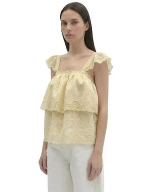 Berenice Sleeveless Tops - Metálico