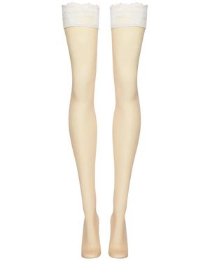 Wolford Nude 8 Lace Stay-Up - Metallic