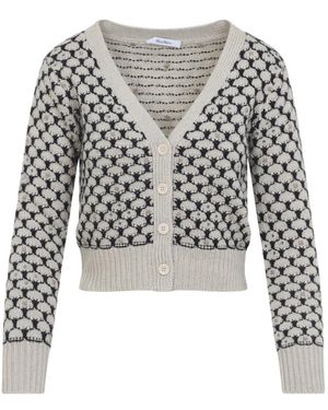 Max Mara Truien & Vesten ,Veelkleurig ,Wol Sweaters Clothing Ss 26 - Zwart