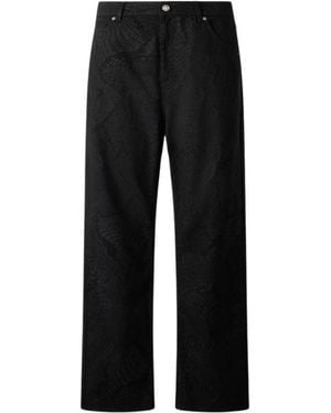 Roberto Cavalli Straight Trousers - Black