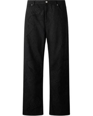 Roberto Cavalli Straight Trousers - Black