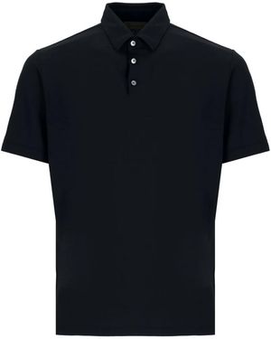 Zanone Polo Shirts - Black