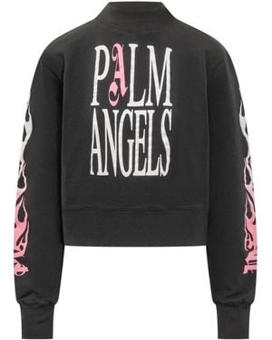 Palm Angels Hoodies & Sweatvesten ,Veelkleurig ,Katoen Truien - Zwart