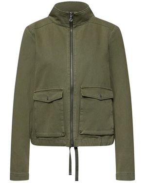 Street One Washed-Look Baumwolljacke - Groen