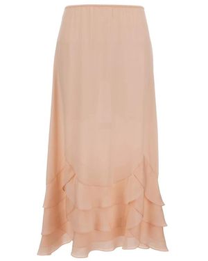 Simone Rocha Stufenrock Mit Muschelsaum - Pink