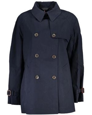 Tommy Hilfiger Double-Breasted Coats - Blue
