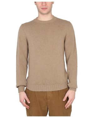 PT Torino Truien & Vesten ,Bruin ,Ronde Sweater - Naturel