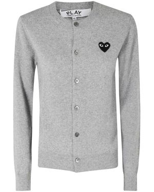 COMME DES GARÇONS PLAY Truien & Vesten ,Grijs ,Roundneck Emblem