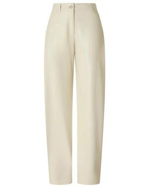 Pinko Broeken ,Leer Balloon-Broek Met Lederlook En Zachte Touch - Naturel
