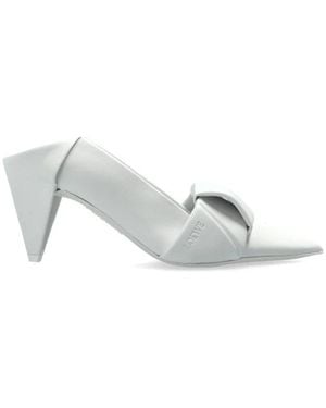 Loewe Heeled Mules - White
