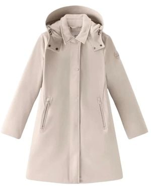 Woolrich Trench tech softshell con cappuccio staccabile - Neutro