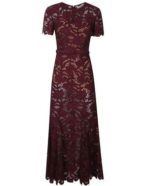 Self-Portrait Midi Dresses - Purple