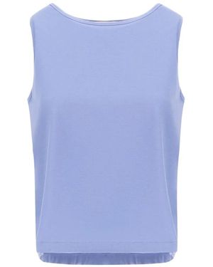 Herno Tops ,Blauw ,Katoen Boat-Neck Top