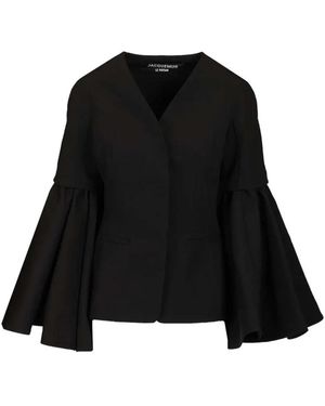 Jacquemus Overhemden ,Zwart ,Katoen Paysan Jacket