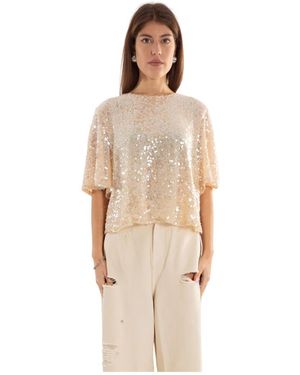 Aniye By Rose Pailletten T-Shirt - Natur