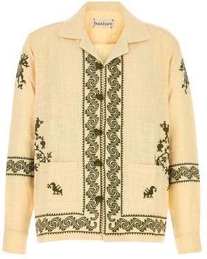 BAZISZT Casual Shirts - Natural