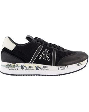 Premiata Schwarzer Conny Sneaker Für Damen