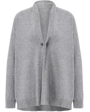 Fabiana Filippi Luxuriöser Strick-Cardigan Mit Schmuckdetail - Grau