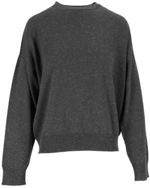 Peserico Round-Neck Knitwear - Gris