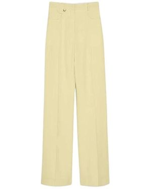 Jacquemus Broeken ,Geel ,Katoen Pantalon Sauge