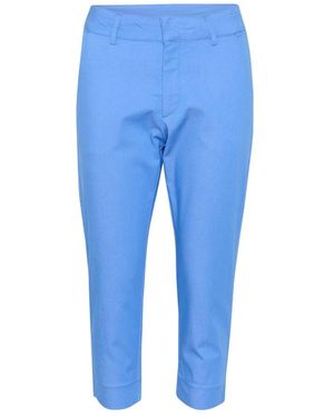 Kaffe Cropped Trousers - Blue
