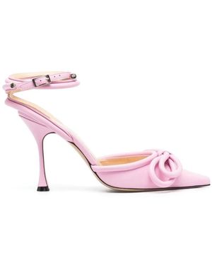 Mach & Mach Rosa tacco slingback con doppio fiocco