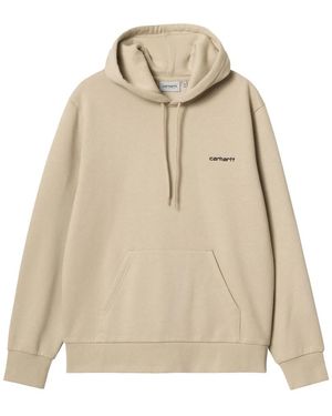 Carhartt Hooded Script Embroidery Sweatshirt - Natur