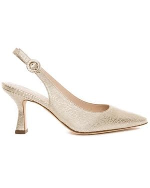 Lella Baldi Schoenen ,Grijs ,Leer Slingback Pomp - Wit