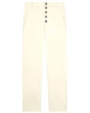 Dondup Nima Loose Chino Pantalones, Mujer, Talla - Blanco