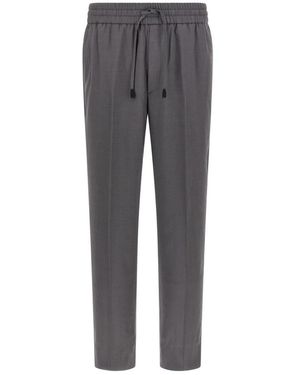 Brioni Broeken ,Grijs ,Wol Asolo Broek