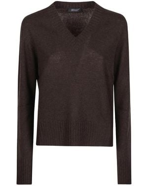 Aragona D3425Tf V-Ausschnitt Pullover - Schwarz