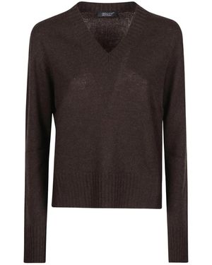 Aragona Truien & Vesten ,Bruin ,D3425Tf V-Hals Trui - Zwart