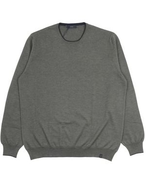 Fay Round-Neck Knitwear - Grey
