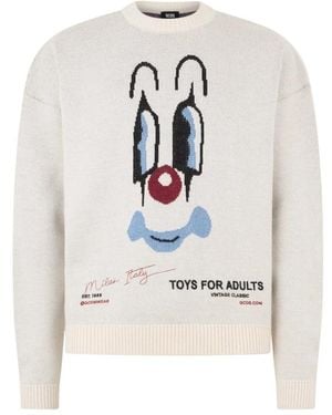 Gcds Round-Neck Knitwear - White