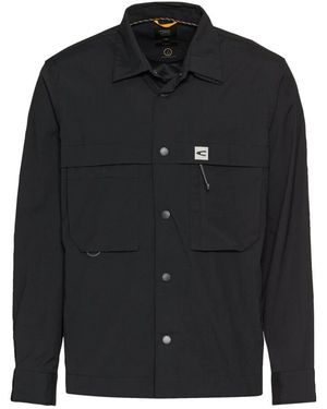 Camel Active Funktionales Baumwoll-Overshirt - Schwarz