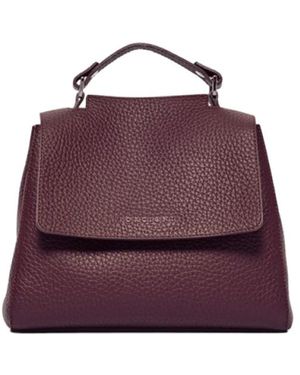 Orciani Chianti Lederhandtasche Mit Abnehmbarem Riemen - Lila