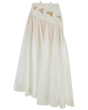 Zimmermann Rokken ,Wit ,Katoen Luna Applique Maxi Rok