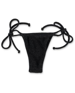 Reina Olga Verstellbarer Side Tie Bikini Bottom - Schwarz