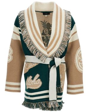 Alanui Double Jacquard Cardigan - Grün