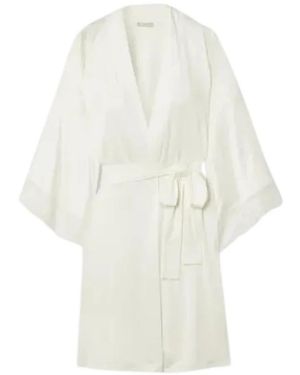 Hanro Nachtkleding ,Wit ,Juna Kimono