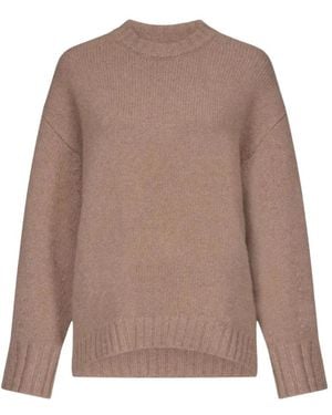Loulou de Saison Tino Rundhals-Pullover - Braun