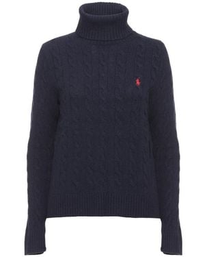 Ralph Lauren Truien & Vesten ,Blauw ,Wol Wol-Kasjmier Trui
