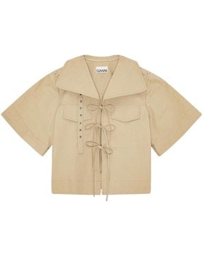 Ganni Light Jackets - Natural