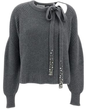 Des Phemmes Round-Neck Knitwear - Gris