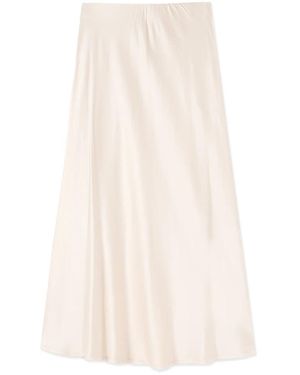 Oltre Viscose Satijnen Rok - Wit