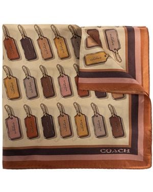 COACH Silky Scarves - Marrone