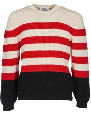 MSGM Round-Neck Knitwear - Rouge